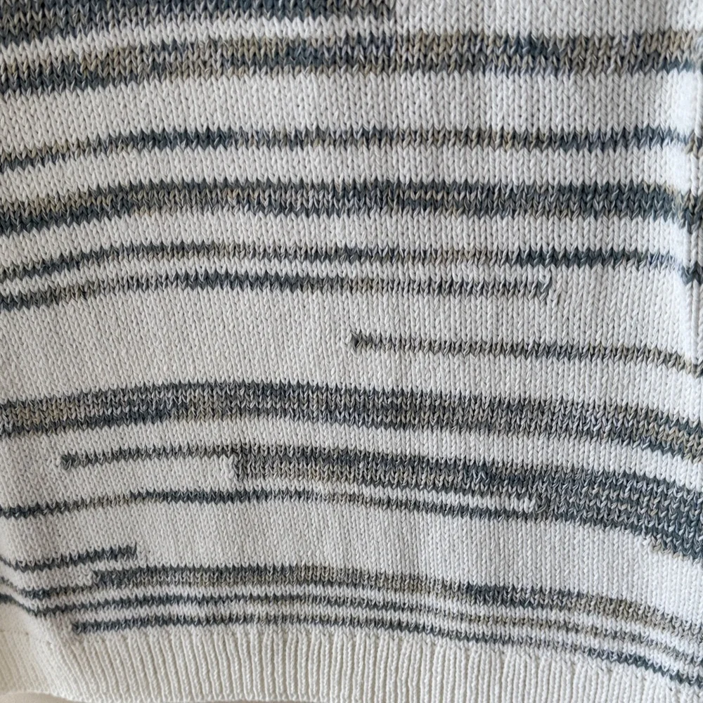 J. Jill Striped Women's Sweater - White and Gray - Picture 10 of 11